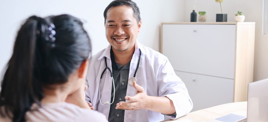 Doctor meeting wit patient regarding autism testing