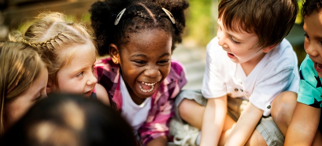 Kids having a fun time together